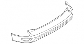 Rear bumper bare Ford Escape MK3 17-19 rest, for parking sensors, structure, worn
