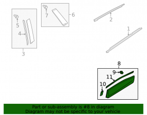 Lower rear right door trim for Mazda CX-5 13-16