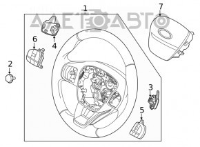 Naked steering wheel Ford Escape MK4 20 - leather