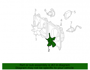 Left cooling fan impeller for Mitsubishi Galant 04-12