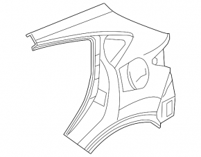 Quarter wing rear right Honda HR-V 16-22