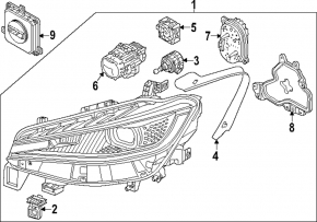 Left front headlight assembly for Volkswagen ID.4 23-25 LED with matrix beam