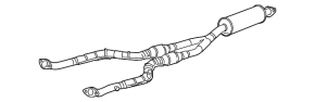 Exhaust line middle part Lexus GS450h 06-07 with catalytic converter