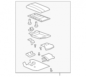 Armrest Cadillac CTS 14 - leather, black, scratches