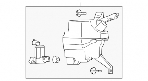 Nissan Murano z52 19 washer reservoir - without neck and motor, with OEM sensor