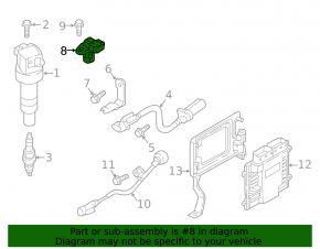 Camshaft sensor Hyundai Sonata 15-19 G4NG hybrid