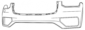 Bare front bumper for Volvo XC90 23-26 for parking