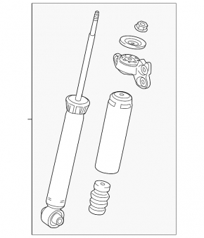 Rear shock absorber left Chevrolet Malibu 16- 1.5T, 2.0T with support