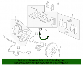 Rear right brake hose for Nissan Murano 2003-2007