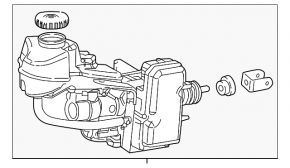 Main brake cylinder with reservoir Toyota Camry v70 21-24 hybrid with cover
