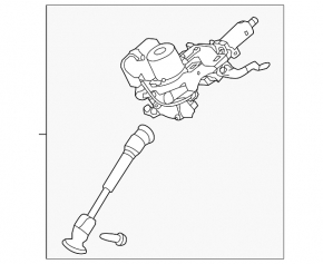 Steering column with electric power steering Nissan Rogue 14-20 with ignition switch, without cardan joint