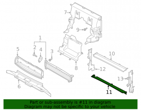Lower radiator deflector for the Audi E-Tron 19-23