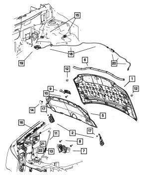 Dodge Grand Caravan 11-20 Hood Support