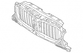 Upper radiator deflector blinds with motor for BMW X4 G02 19-21