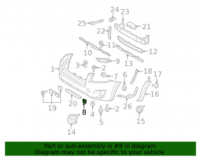 Left front bumper tow hook cap for Toyota RAV4 12-12