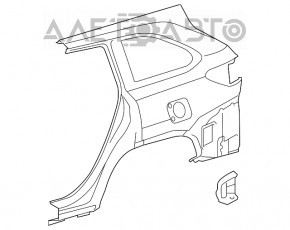 Quarter wing rear left Toyota Highlander 14-19 under BSM