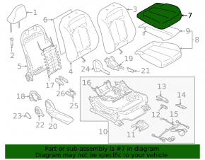 Subaru Forester 25-26 passenger seat upholstery, dark gray + light gray fabric