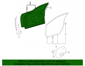 Door bare front left Lexus ES350 07-12