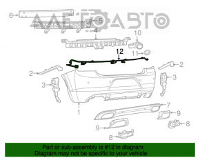 Wiring rear bumper Dodge Charger 15-15 rest for parking sensors
