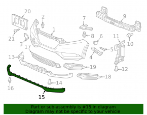 Honda HR-V 16-18 Front Bumper Lip