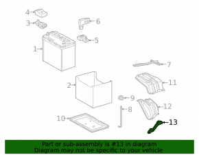 Fastening the battery bracket Lexus NX200t NX300 15-21 to the body