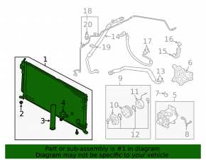 Mitsubishi Galant 04-12 air conditioner condenser radiator
