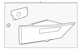 Inner lamp trunk lid right Lexus IS 14-16 prerest