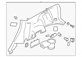 Arch trim left Subaru Forester 17-18 SJ black