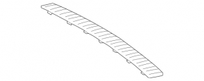 Upper chrome rear bumper trim Mercedes X164 GL 10-12