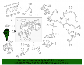 Mercedes GLS-class X166 13-19 intercooler expansion tank without cap