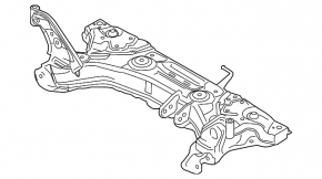 Front subframe Ford Fiesta 11-19 rusty