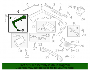 Rear bumper mount, outer left, Land Rover Range Rover 13-21