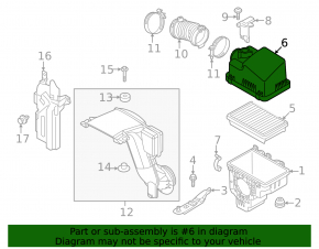 Mazda CX-50 23-25 2.5T Air Filter Housing Upper Cover