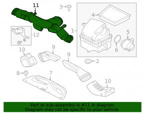 Air duct for intake Jaguar F-Pace X761 17- AJ126