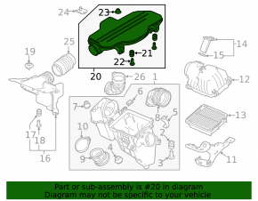 Air resonator Honda Accord 18-22 2.0 hybrid