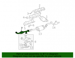 Right exhaust pipe with catalytic converter for Lexus GX470 03-09