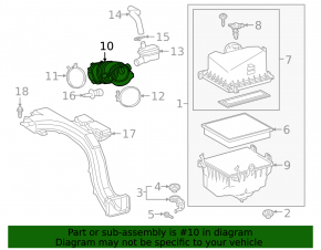 Air duct for manifold Toyota Rav4 19-2.5