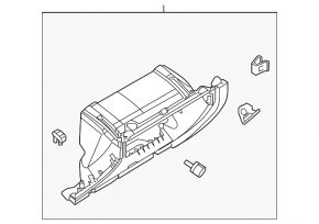 Glove box, glove compartment VW Jetta 19-24 gray