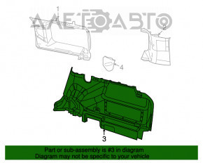Arch trim right Jeep Patriot 11-17 black