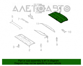 Mercedes W221 rear shelf black