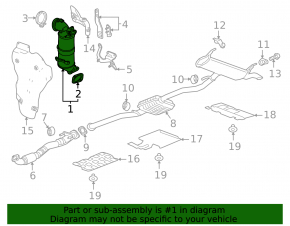 Exhaust manifold with catalytic converter for Chevrolet Equinox 24 LSD