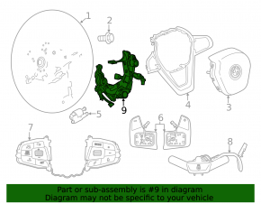 Steering wheel wiring BMW X3 G01 18- without heating