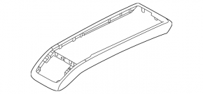 Volvo XC90 25-26 center console trim, type 2, black