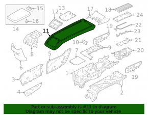Volvo XC90 25-26 center console trim, type 2, black
