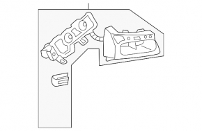 Rear bumper mount on the wing left Buick Encore 13-19