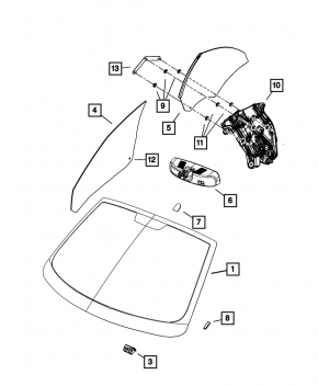 Interior mirror Jeep Compass 11-16 black auto-dimming