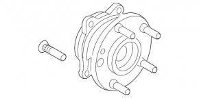 Front left hub Hyundai Kona 19-23 EV