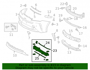 Radiator deflector blinds Toyota Prius 50 19-22 without motor