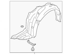 Front right fender liner for Subaru Outback 20-25