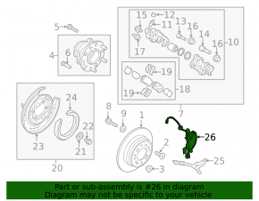 ABS sensor wire rear left Kia Optima 16-